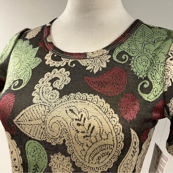 LuLaRoe Paisley print short sleeve Amelia dress size small - Picture 2 of 13
